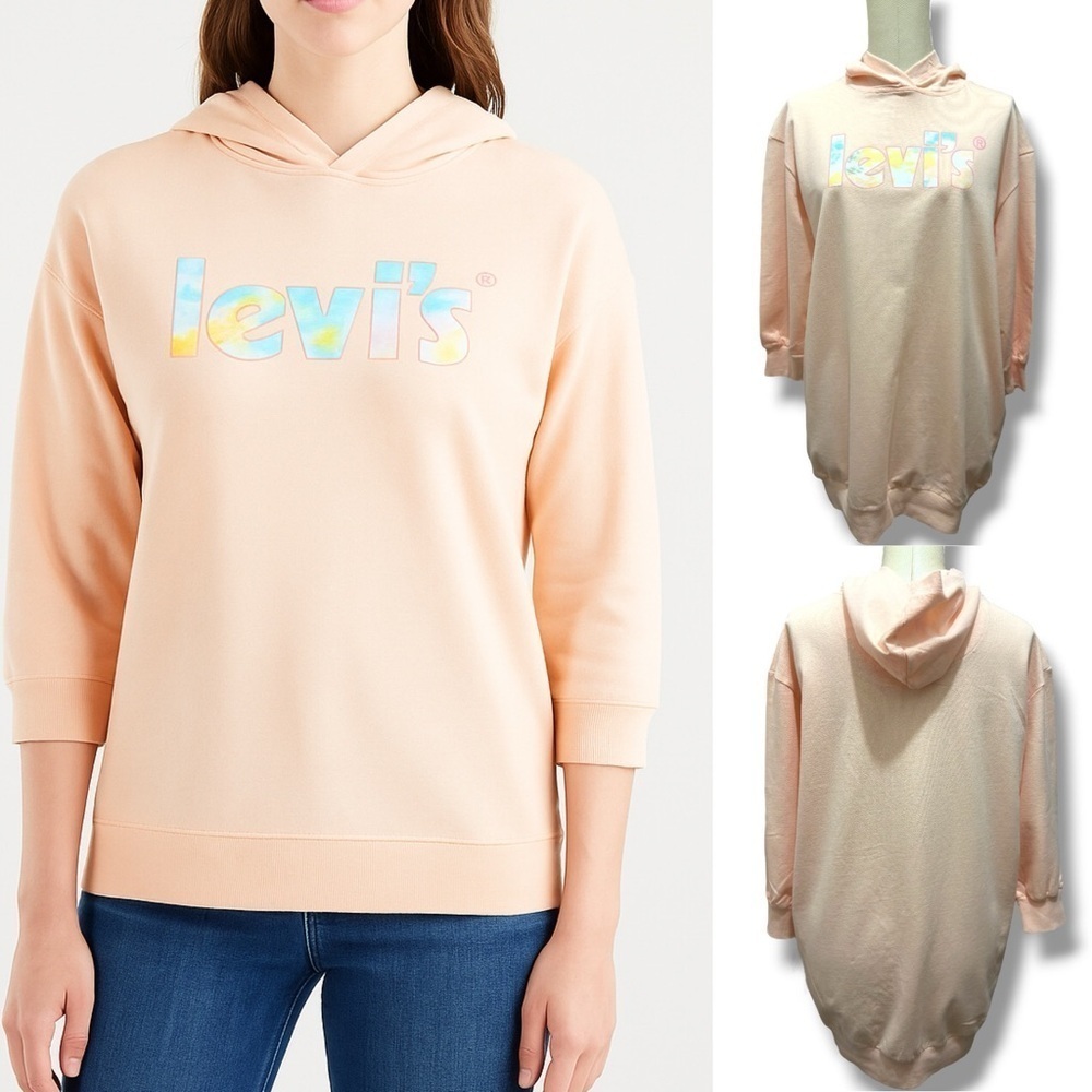 339 Levi’s| NWT $54 Women’s Peach Hoodie with Tie-Dye (Size M)